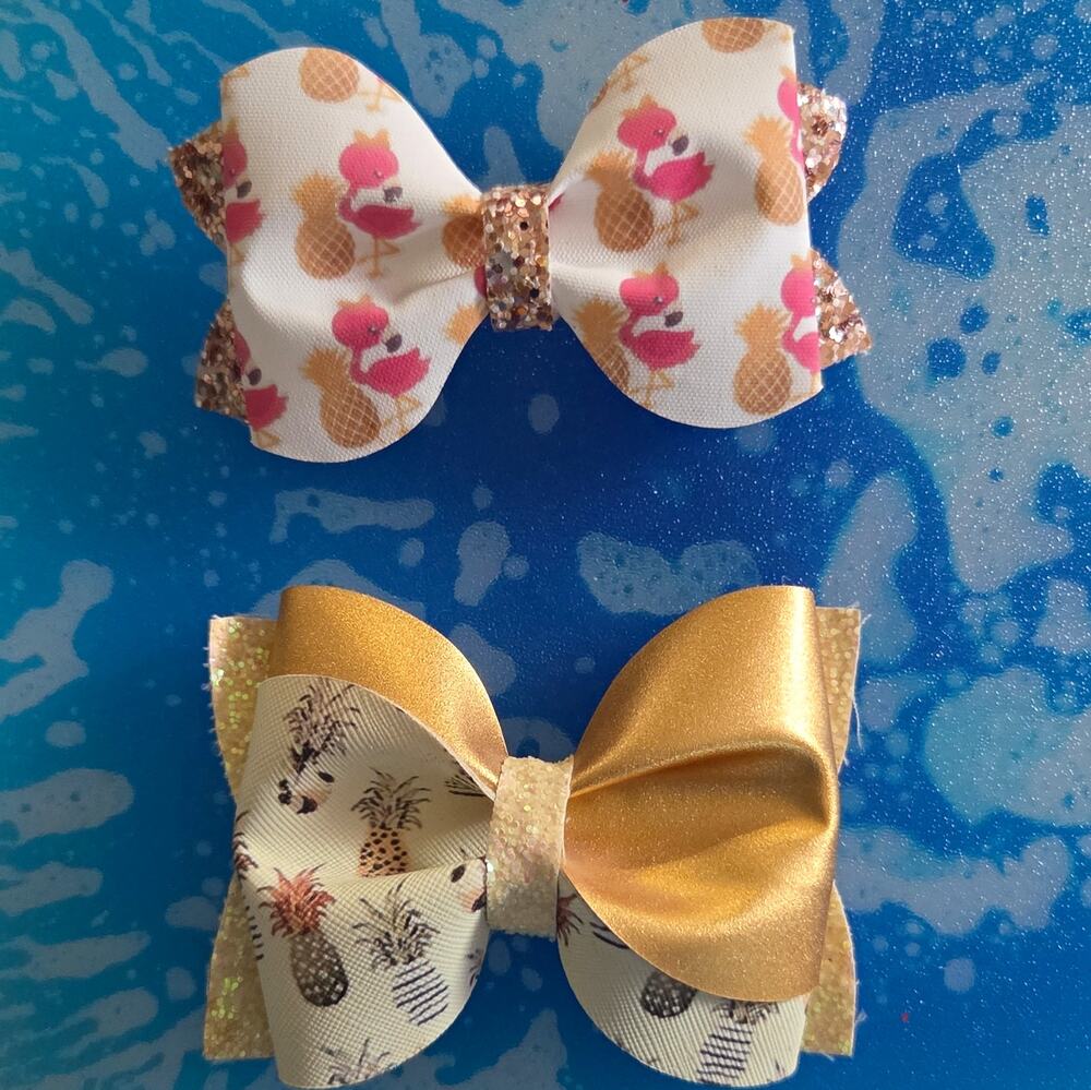 Custom PINEAPPLE & HANDMADE Hair Bows